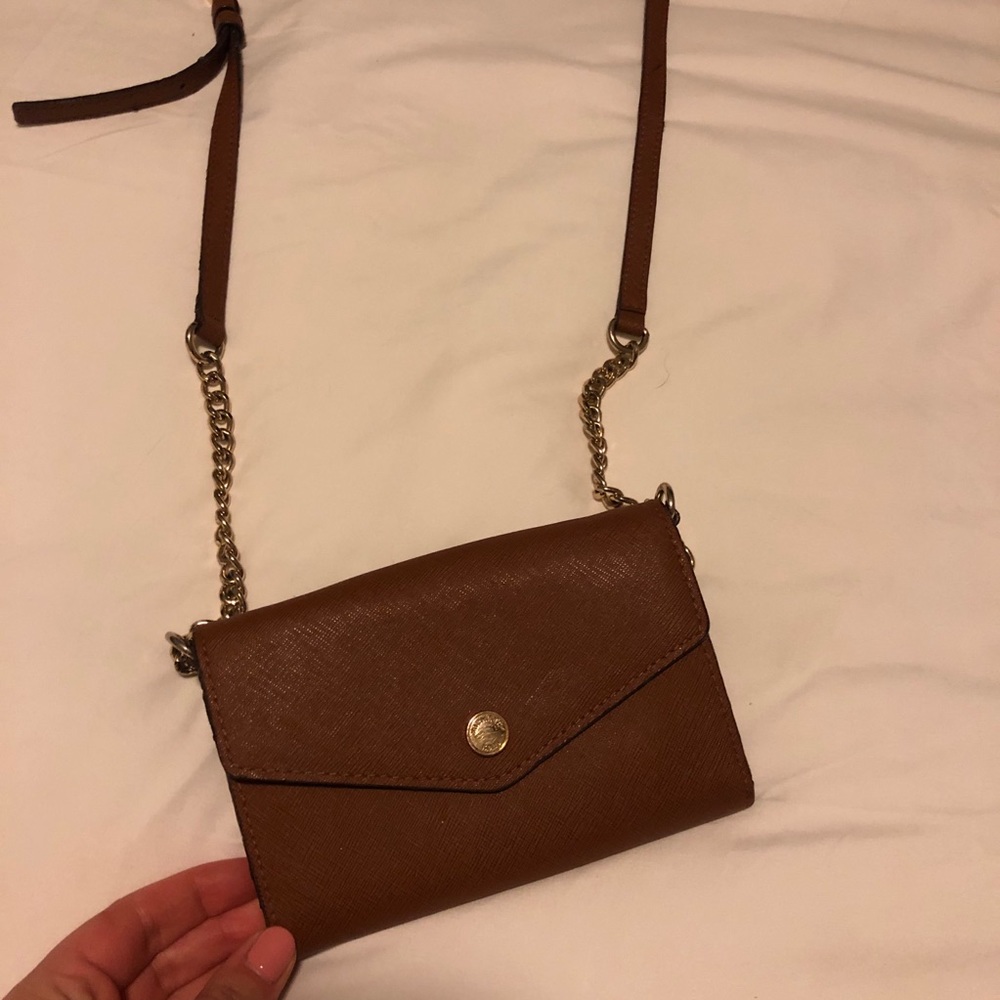 Michael Kors Brown Leather Crossbody Purse